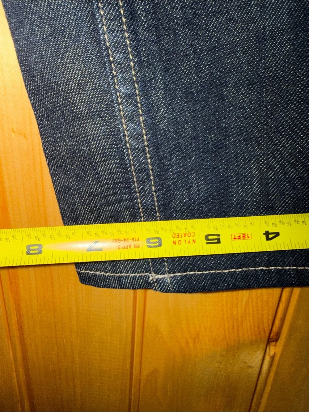 True Religion Geno Slim Raw Denim Jeans Selvedge Side Stripe Made In USA-Mens 30